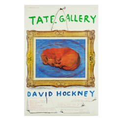 David Hockney at Tate Gallery Original Solo Exhibition Poster, 1988