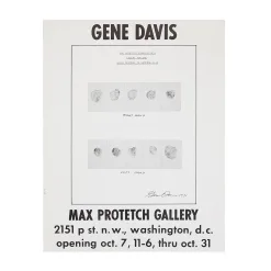 Gene Davis "The Artist's Fingerprints Except For One Which Belongs To Someone Else" at Max Protetch Gallery Washington D.C. Exhibition Poster, 1975