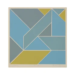 Geometric Pastel Serigraph Print by Unknown Artist, 1973