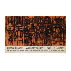 Irena Halko Contemporary Art Gallery Chicago Exhibition Poster, 1965