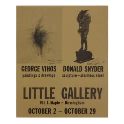 Georg Vihos / Donald Snyder Exhibition Poster at Little Gallery, 1966