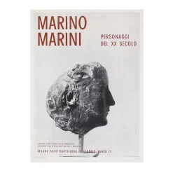 Marino Marini Personaggi Del XX Secolo Milano Poster, 1972