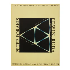 Peter Forakis / Edwin Ruda at Park Place Gallery Invitation Poster, 1966