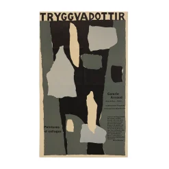 Nína Tryggvadóttir Peintures et Collages Galerie Arnaud Exhibition Poster, 1957